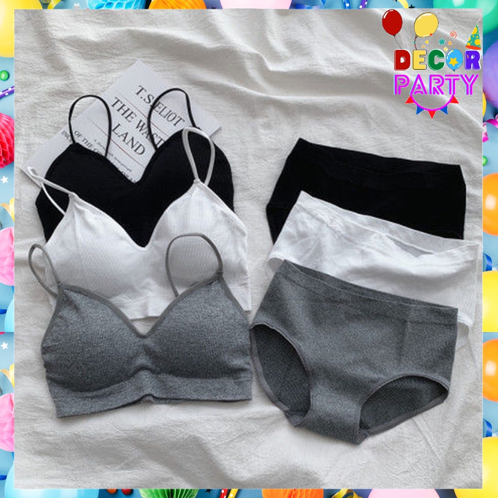 DP Bra Set Wanita One Set Tanktop 6660 BH Celana Dalam Push Up Wanita Tanpa Kawat Elastis Pakaian Da