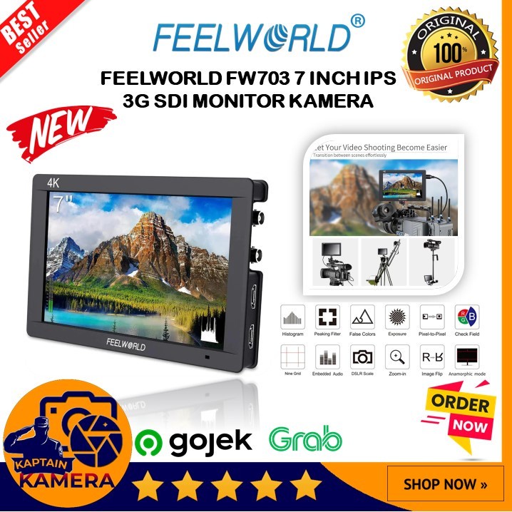 FEELWORLD FW703 7 INCH IPS 3G SDI KAMERA DSLR MONITOR