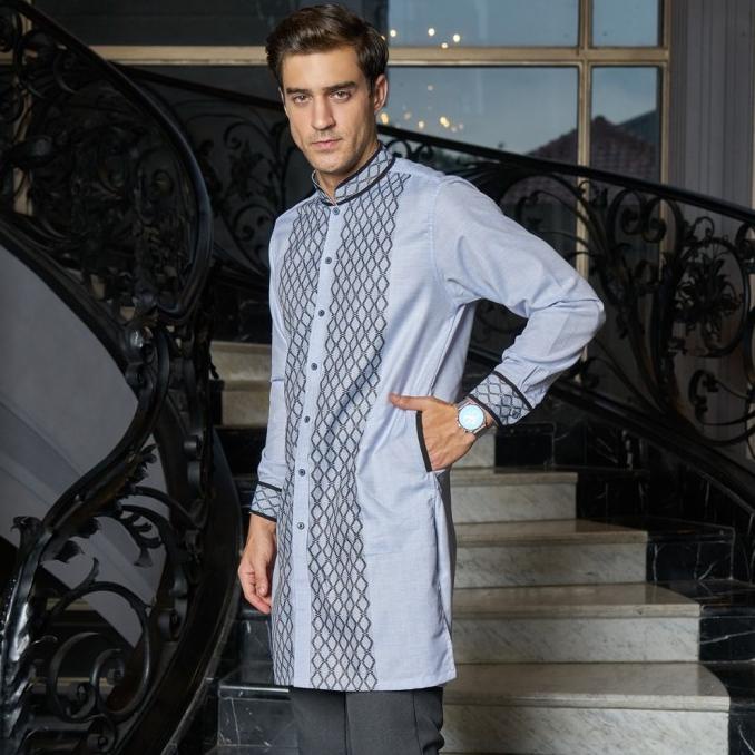 BAJU PRIA ((HEI,READY)) LUIGI RICCIO BAJU GAMIS PRIA PAKISTAN LENGAN PANJANG EL09I09A82L