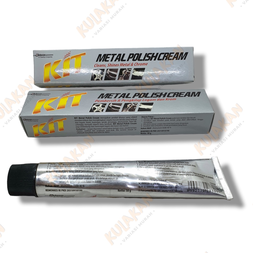 Kit Metal Polish 50gr Gram Pembersih Chrome Logam Metal