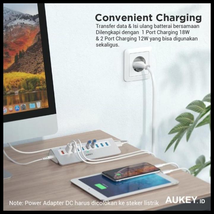 Hub Aukey Cb-H6S 3 Charging Ports & 7 Usb 3.0 - 500975