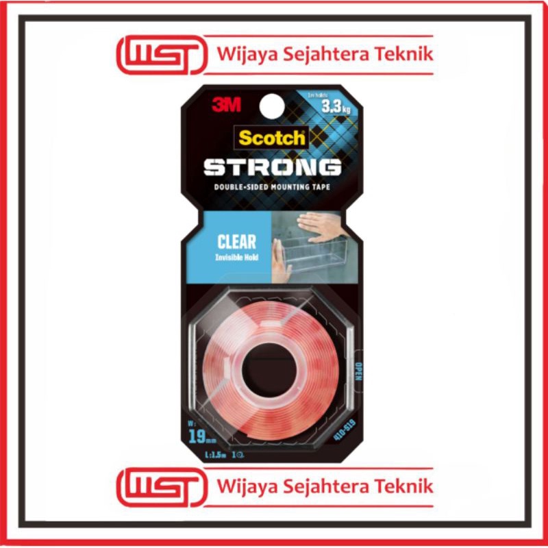 

3m double tape scotch permanent tape mounting clear transparan bening