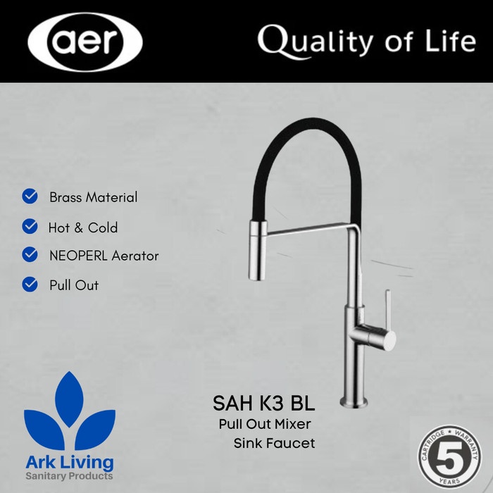 Terlaris Aer Kran Sink Panas Dingin Keran Dapur Kuningan Flexible Sah K3 Bl