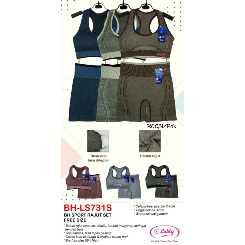 (Set Sport) Lydyly LS 731 Sport Bra Busa | Bra Olah Raga Fitness Senam Gym |mc