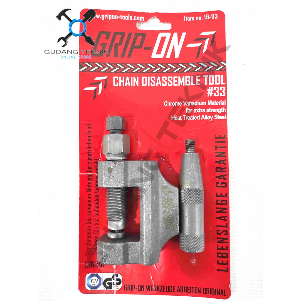 Alat Pemotong Rantai #33 GRIP ON 19-113 / Alat Potong Rantai Sepeda Motor - Disassemble Chain Tool 19 113 GRIP ON