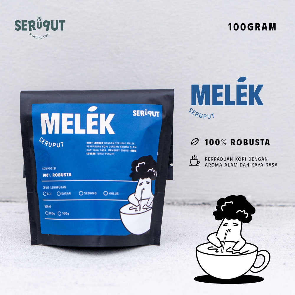 

Seruput MELEK Coffee Biji Kopi Robusta 100gram