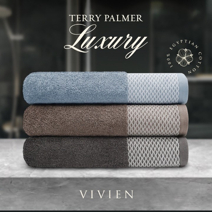 HANDUK MANDI DEWASA TERRY PALMER LUXURY EGYPTIAN VIVIEN 70 x 140 CM SERAP AIR ORIGINAL BY TERRY PALMER GROUP