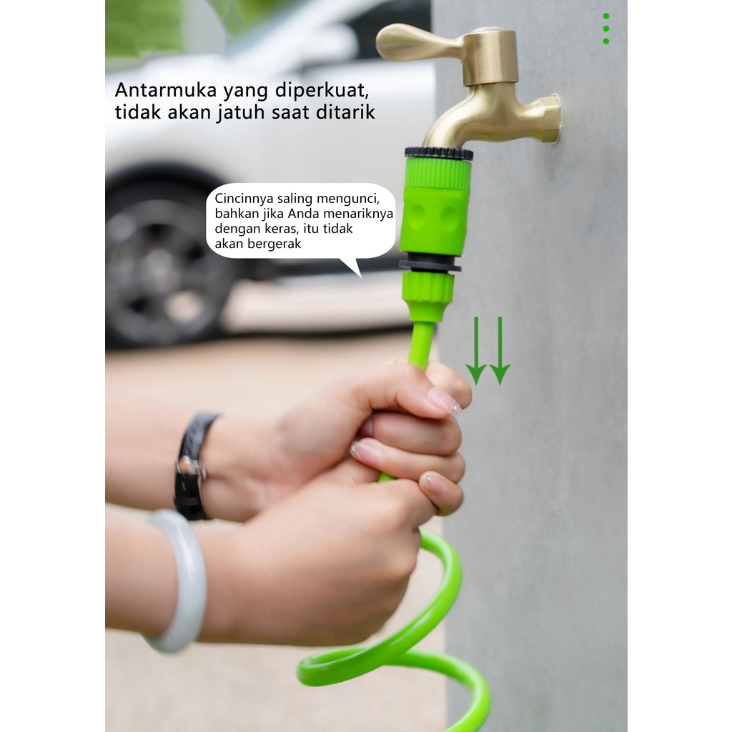 15M/20M/30M/40M Retractable Coil Magic Fleksibel Taman Selang Air Pembersih Mobil musim Semi Pipa Selang Plastik Penyiraman Tanaman W/Spray Gun