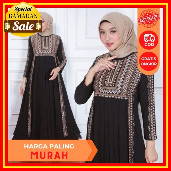 Abaya Hitam Remaja Saudi Abaya Turkey Abaya Kekinian Jetblack Murah Modern Gamis Terbaru 2023 Lebara