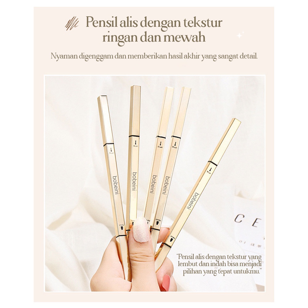 Pretty Pensil Alis 2IN Anti Air/Pensil Alis Natural Putar Drawing/Double Heads Eyebrow Automatic Waterproof/Eyebrows Look Korean