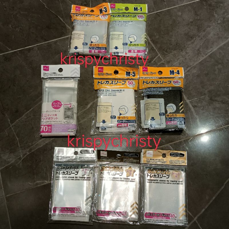 READY INA SEALED satu pack sleeve / plastik pelindung photocard daiso JP hard, soft, holographic/ ho