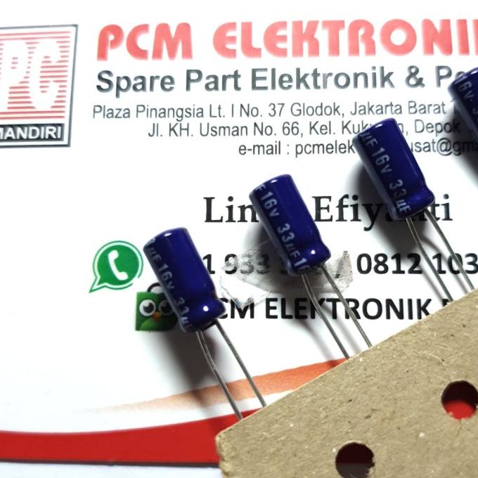 (10 pcs) Elco panasonic 33uf 16v 33 mikro 16 volt 85' original pcmelektr812
