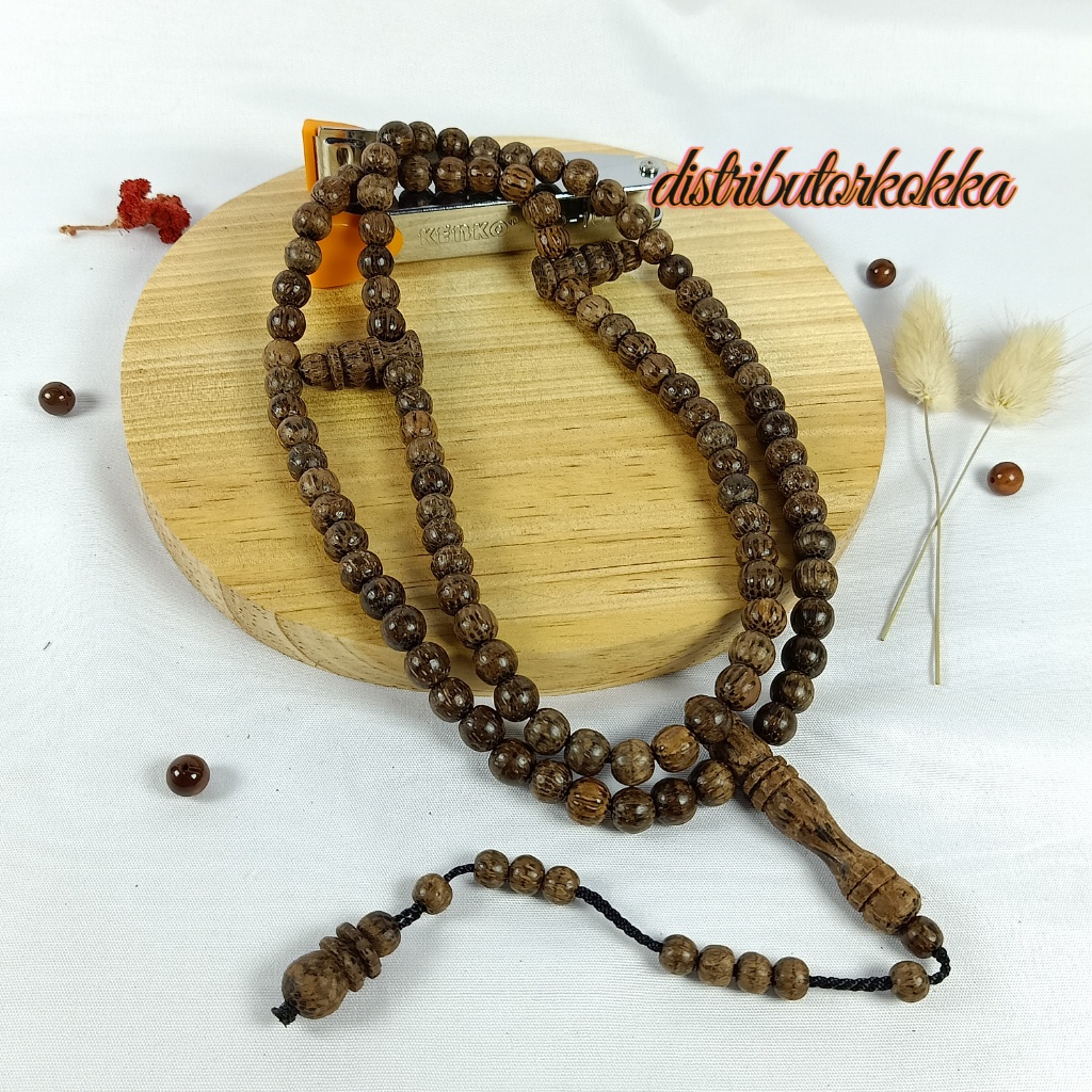 TASBIH 99 KAYU AREN UKURAN 8MM