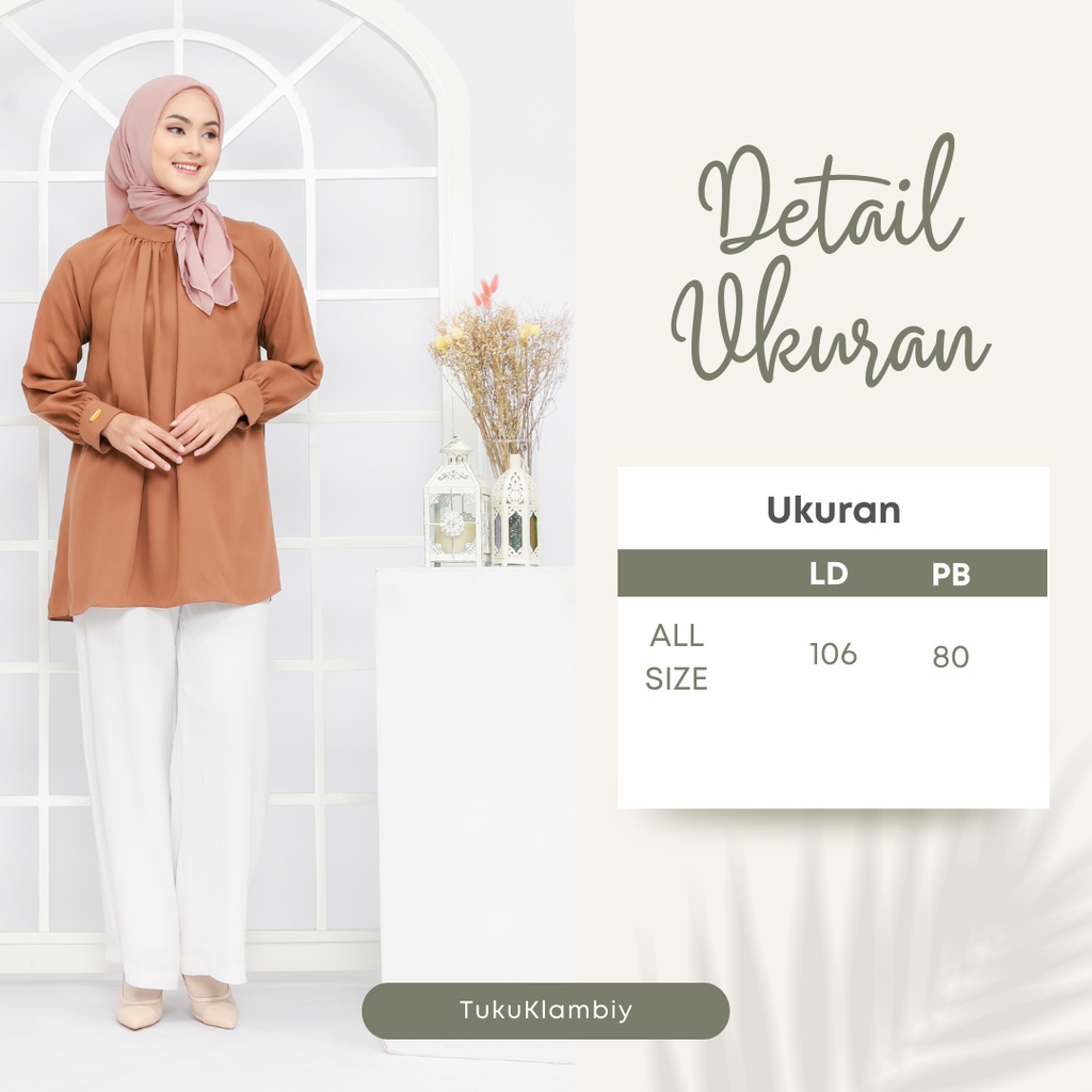 TUKUKLAMBIY ATASAN WANITA KEMEJA TUNIK BLOUSE CASUEL GARANSI 100% - MAHAL? KEMBALIKAN!