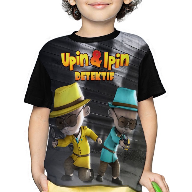 Baju Upin Ipin Kaos Anak Laki Laki Perempuan Pakaian 1 12 Tahun Game Anime 3D 10695