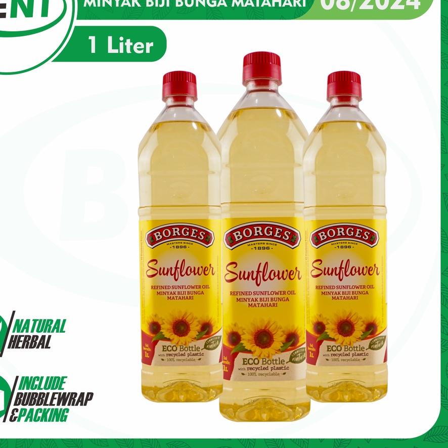 

✻ BORGES Sunflower Oil 1 Liter Minyak Bunga Matahari ❇