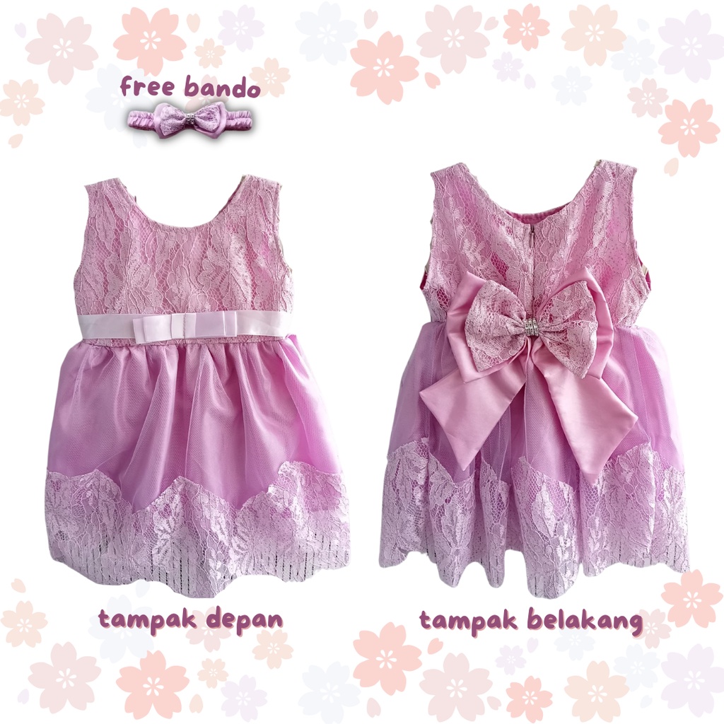 Mariska tulle dress baby tile dress pesta bayi 3-12 bulan dress pesta anak balita dress ulang tahun anak bayi baru lahir dress burkat anak pita besar