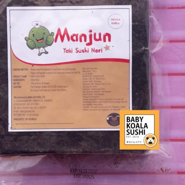 

➧ MANJUN Sushi Nori Kimbab 50 S Halal │ Nori Gimbab Import Lembar Rumput Lautt. ✈