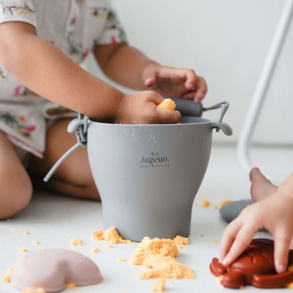 JAGEUN Premium Silicone Beach Bucket Sand Toy Set | Mainan Ember Cetakan Pasir Pantai Anak Bayi