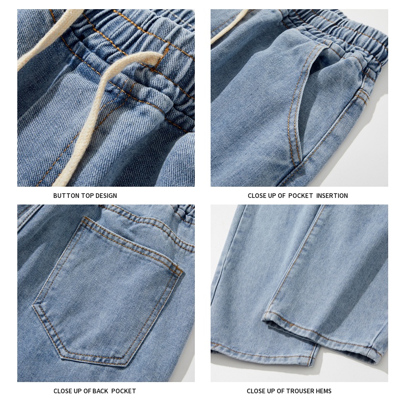 Baggy pants cowok Celana jeans pria korean style celana jins pria loose jeans jeans pinggang elastis blue jeans pria jeans grey celana pria keren celana jeans terbaru celana pria keren jumbo