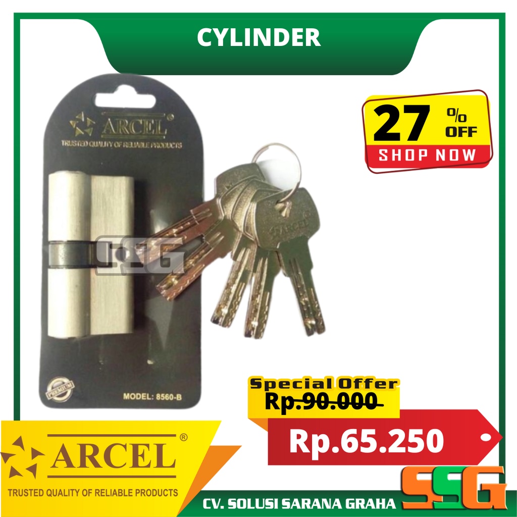 Double Cylinder ARCEL A8560-A (B) Silinder Kunci Komputer Key