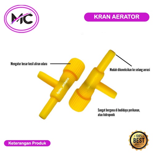 keran Aerator 1 Lubang Aquarium Kran Valve Pengatur Udara Filter Airator Akuarium Aquatic Aquascape