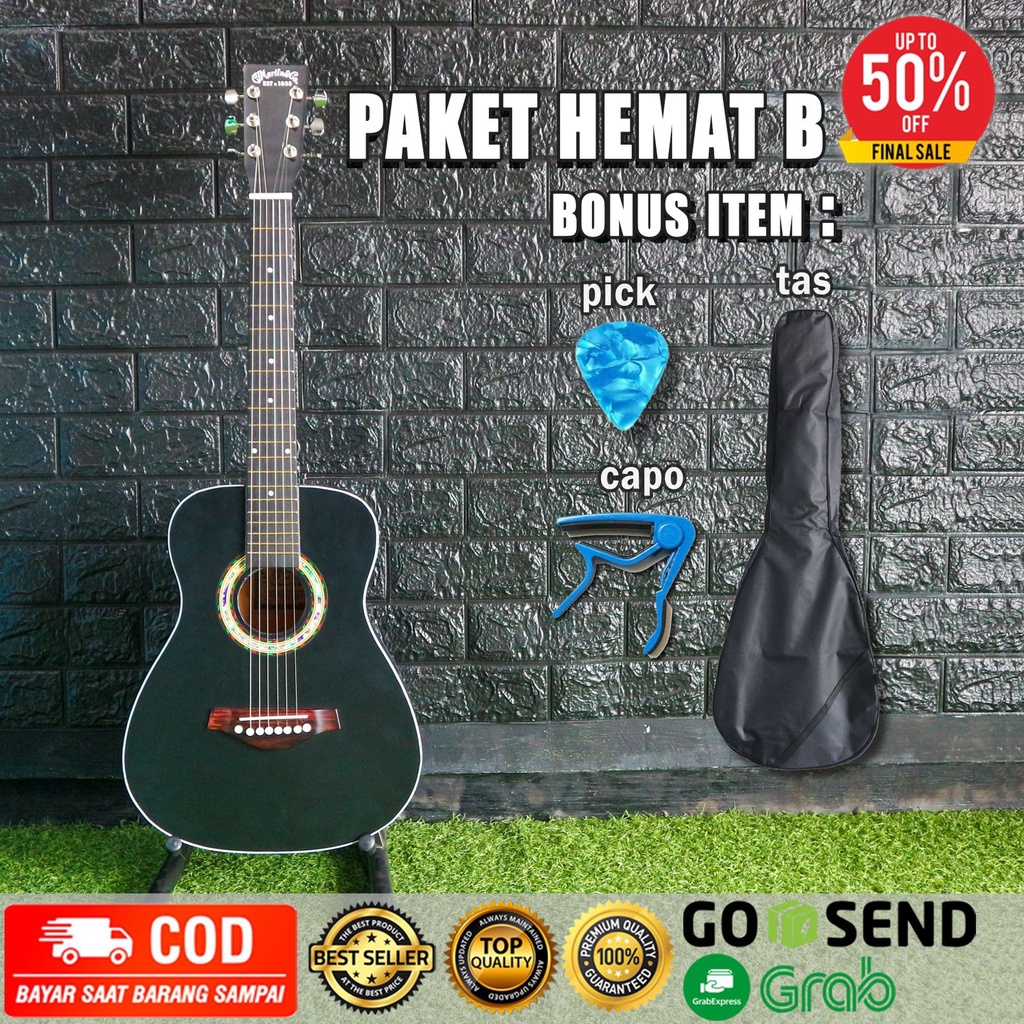 Gitar Akustik Mini 3/4 Custom Sudah Tanam Besi Banyak BONUS