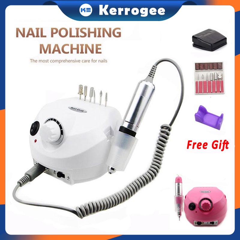 35000RPM Electric Nail Drill Machine Profesional Alat Kikir Kuku Elektrik Nail Drill Nail Gel Polisher For Manicure Nails Pedicure Manicure