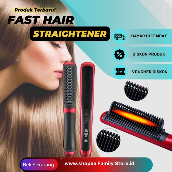 Catok Sisir Pelurus Rambut ASL 908 Alat Catokan Rambut Fast Hair Straightener Brush C02 LS