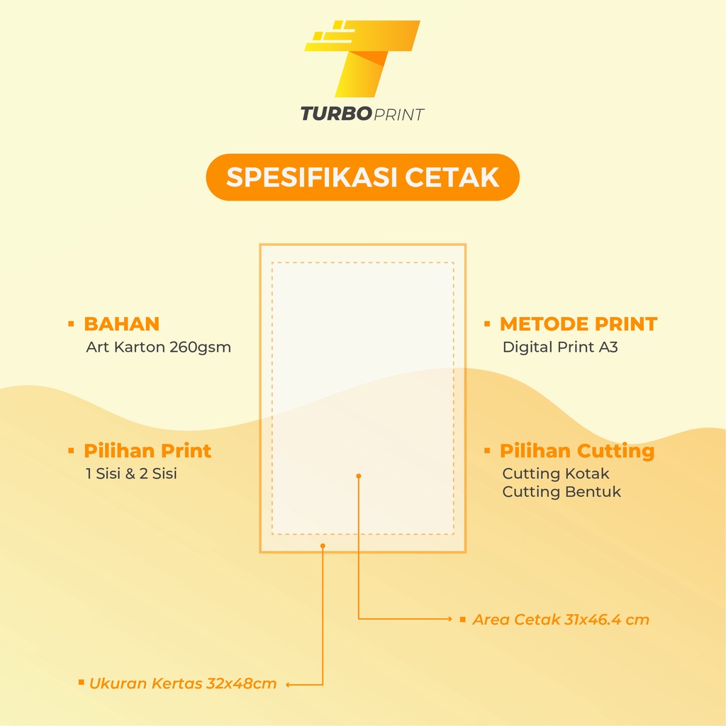 Cetak Kartu Ucapan Undangan A3 - Art Carton 260gsm 310gsm A3