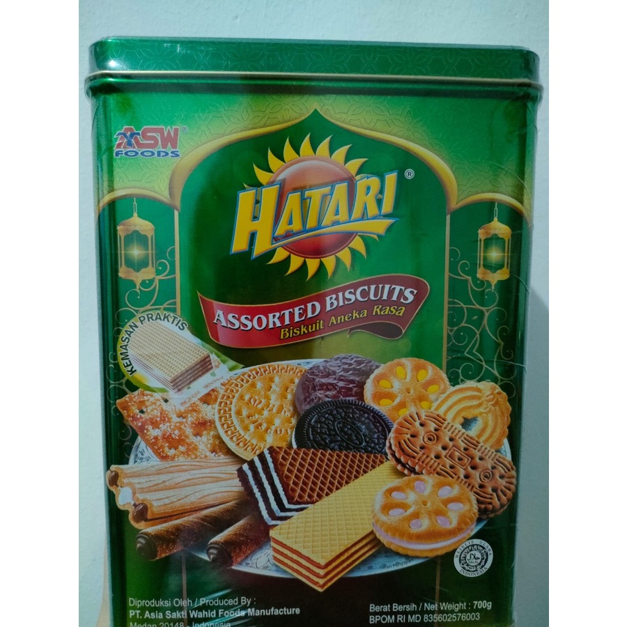 

ASW Hatari Assorted Kaleng Segi 750Gr - Biskuit Lebaran