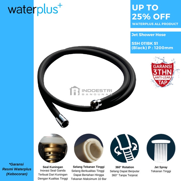 SELANG JET SHOWER WATERPLUS SSH 011BK / SELANG TOILET SHOWER WATERPLUS
