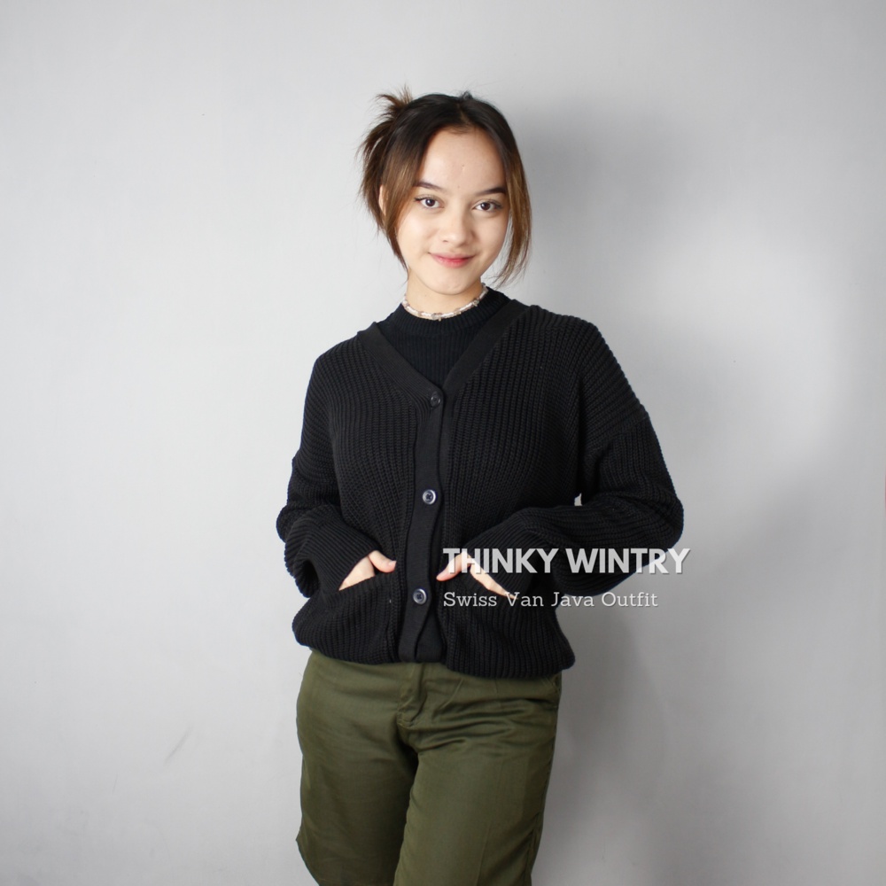 CARDIGAN KOREA BATWING OVERSIZE LENGAN PANJANG KARDIGAN JUMBO CARDIGAN WANITA RAJUT  KOREA JUMBO PAN
