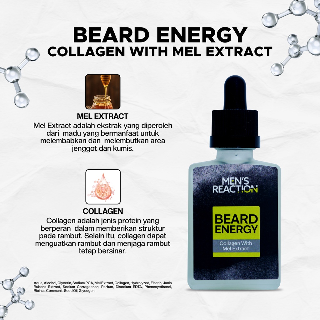 Beard Energy Serum - Serum Brewok By Mens Reaction Gratis Emas