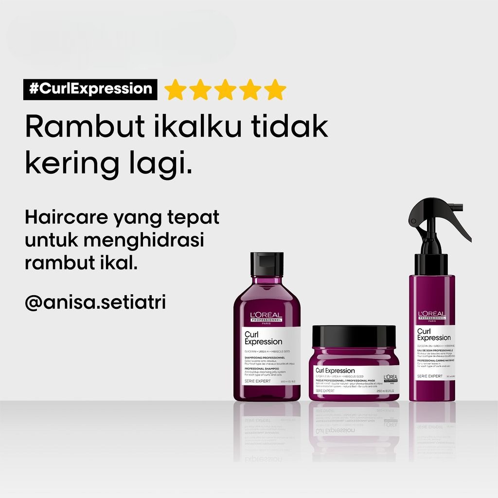 LOREAL Serie Expert Curl Expression Hair Mask - Masker Perawatan Pelembab Rambut Kusut Keriting Ikal 250 ml