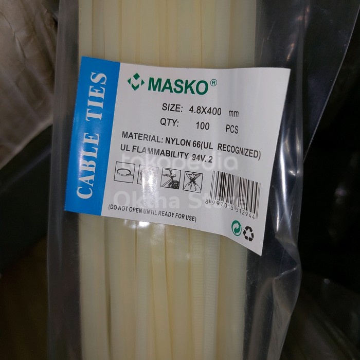 

Terlaris Kabel Cable Tali Ties Tis Tebal 4,8X400 Mm 40 Cm Masko