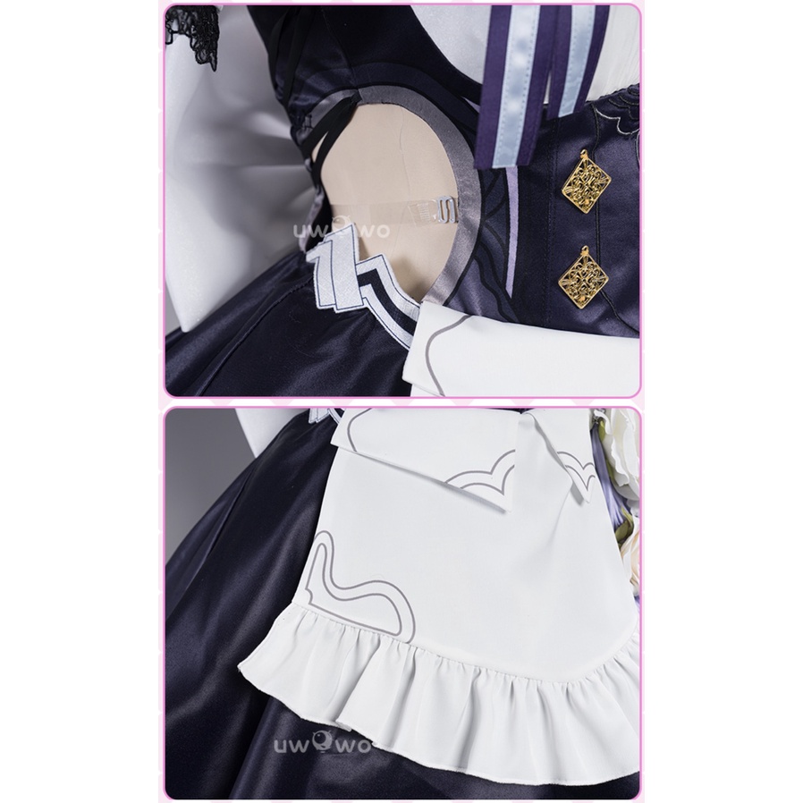 PRE-SALE UWOWO Game Honkai Impact 3rd: Elysia Maid Costume Miss Pink Elf Dress Cosplay Costume