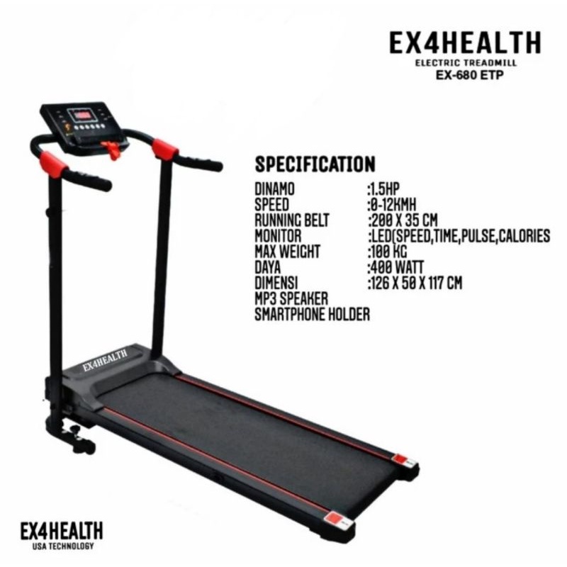 Treadmill Electric EX4HEALTH EX-680 ETP