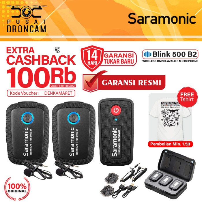Saramonic Blink 500 B2 - TX+TX+RX WIRELESS OMNI LAVALIER MIC