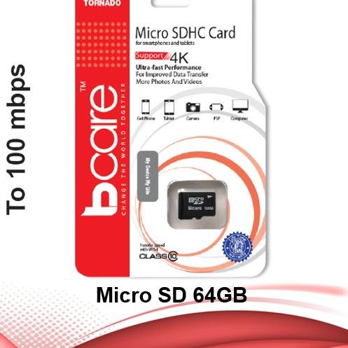 ☜ Bcare Micro SD Class 10 - 64Gb - No Adaptor ♝