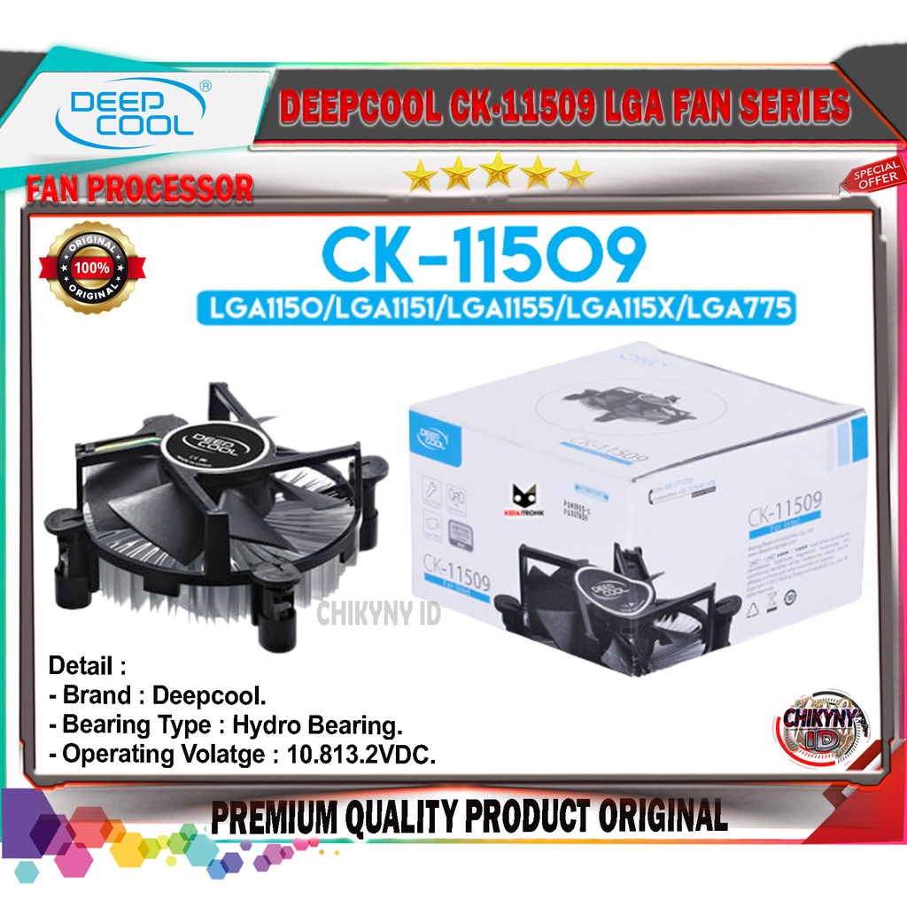 DEEPCOOL CK11509 FAN PROCESSOR LGA 775 / LGA 1155 / LGA 1156
