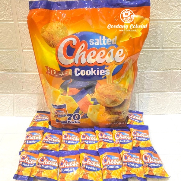 

Naraya Cookies Salted Rich Cheese Cookies 700gr (1 Bag = 70 Pack)