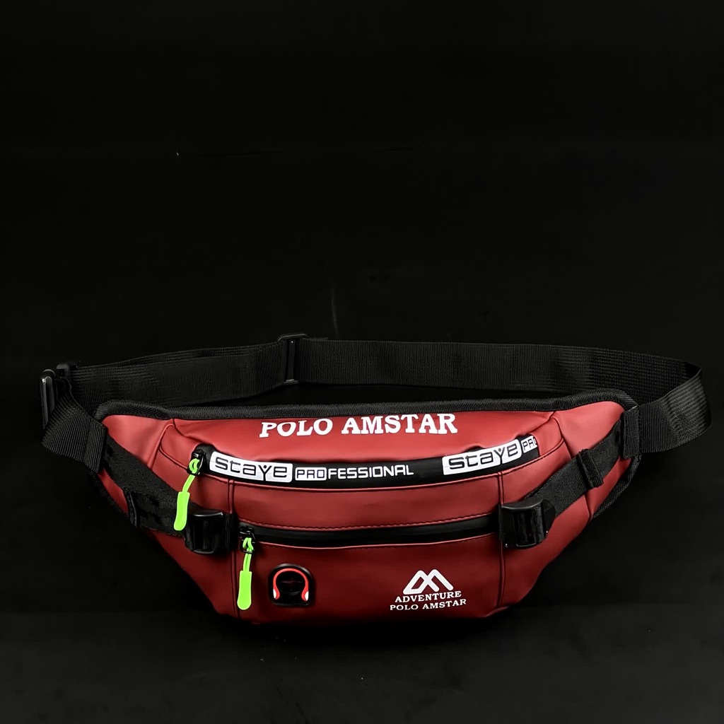 POLO AMSTAR - Tas Pinggang Anti Air Waistbag Tas Selempang Bahu