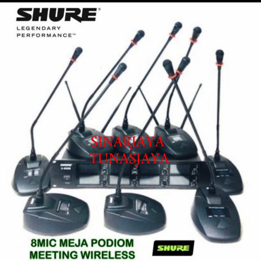 Mic Shure 8 mic podium U-808B / U808B