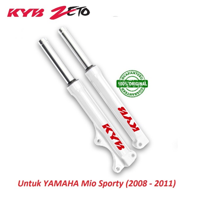 shockbreaker shock depan mio sporty asli ori kayaba kyb zeto PUTIH ORIGINAL