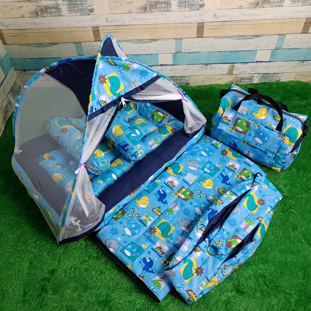 DGT Kasur Bayi Kelambu FREE BEDCOVER + Tas & Gendongan Set kasur bayi kelambu Kasur Bayi Kado bayi