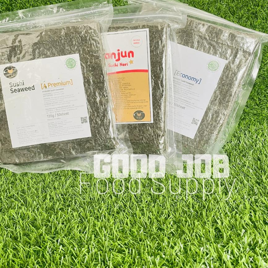 

✭ MANJUN Sushi Nori Kimbab 50 S Halal │ Nori Gimbab Import Lembar Rumput Laut ◘