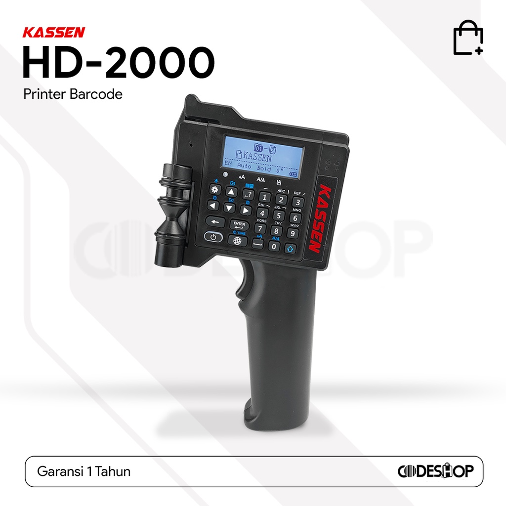 

Kassen HD2000 Barcode Printer Handheld Portable Inkjet Cetak Label Expired Date