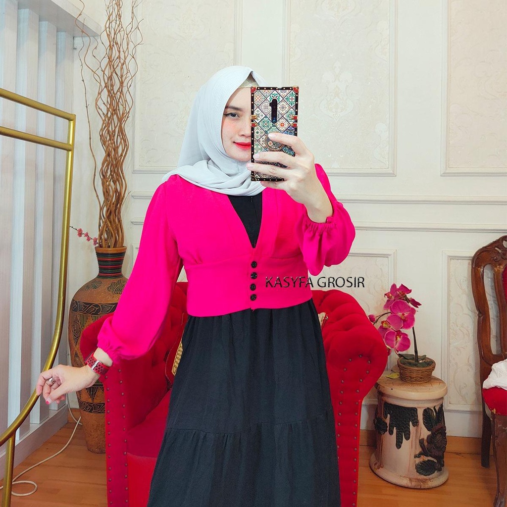MAURIN TOP BLOUSE // BIANCA SEMI OUTER CRINCLE