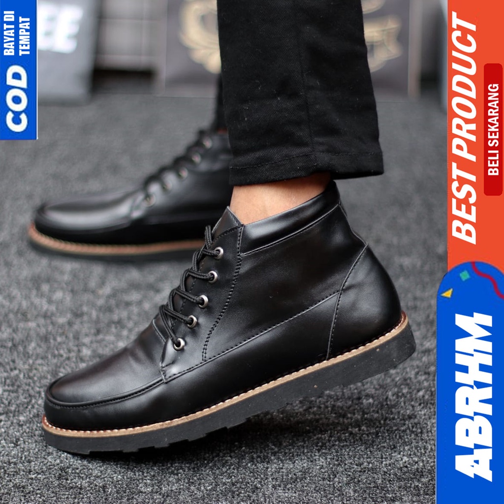 ABRHM X MUJIN Sepatu Boot Pria Boots Touring Casual Kulit syntetic Non Safety  Sepatu Pria Casual